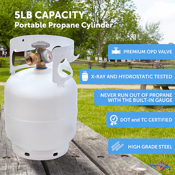 5# LP Cylinder w/OPD & Gauge - Master