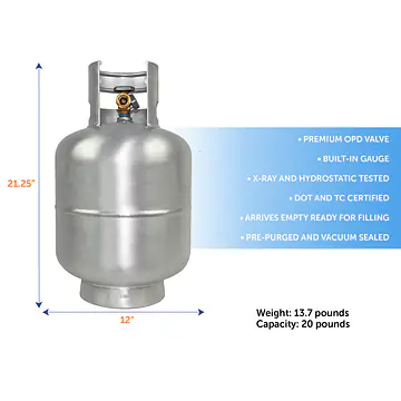 20# Aluminum LP Cylinders w/OPD with Gauge - Master