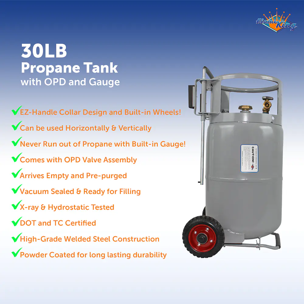 20# Horizontal & Vertical Propane Cylinder w/OPD W/Wheels - Master