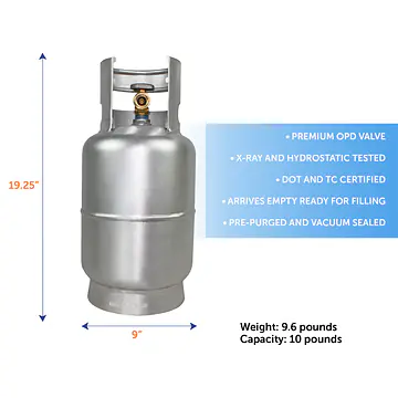 10# Aluminum LP Cylinder w/OPD - Master