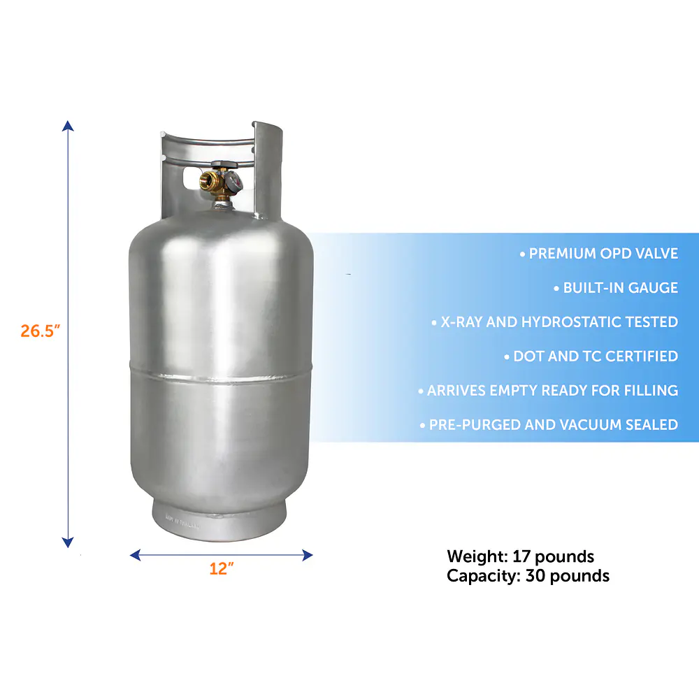30# Aluminum LP Cylinders w/OPD with Gauge - Master