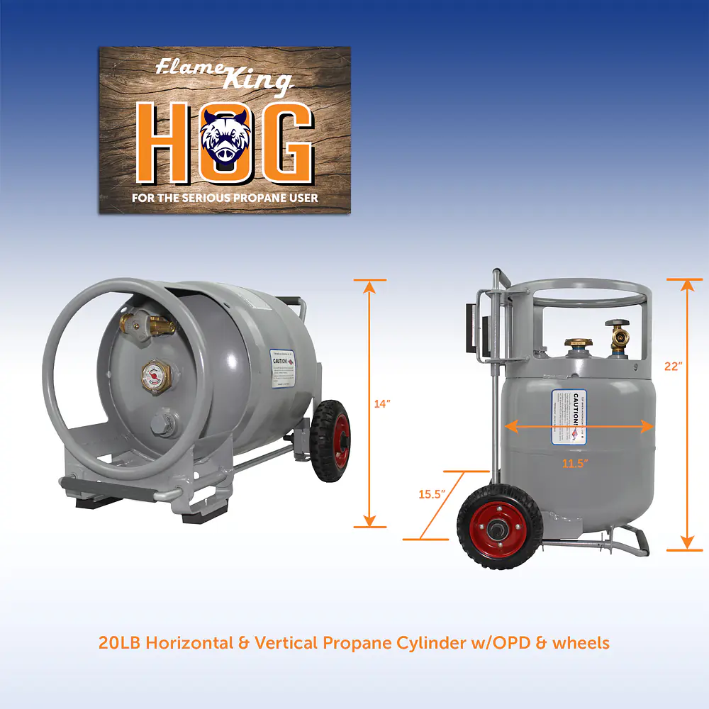 30# Horizontal & Vertical Propane Cylinder w/OPD W/Wheels - Master