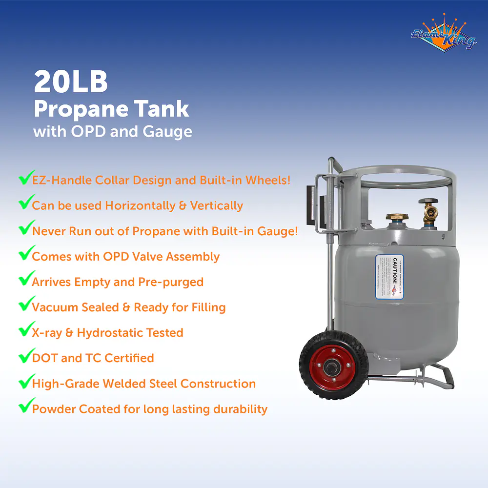 30# Horizontal & Vertical Propane Cylinder w/OPD W/Wheels - Master