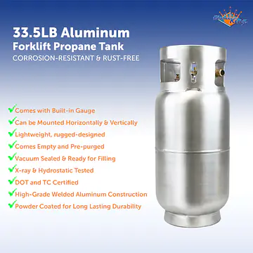 33.5# Aluminum Forklift Cylinder - Master