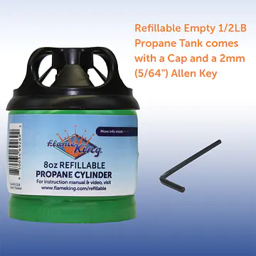 1/2 lb Refillable LP Cylinder, 16.4oz., Green - Master