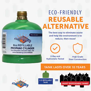 1/2 lb Refillable LP Cylinder, 16.4oz., Green - Master