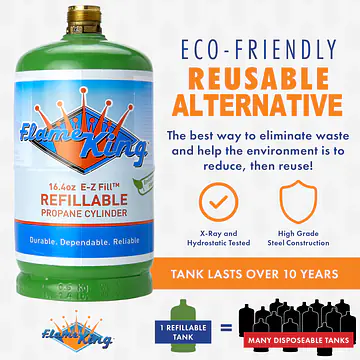 1# Refillable LP Cylinder, 16.4oz., Green - Master
