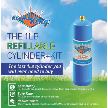 14 oz Refillable Cylinder Kit-Blue - Master