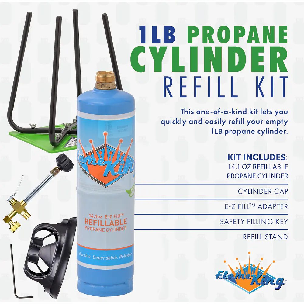 14 oz Refillable Cylinder Kit-Blue - Master