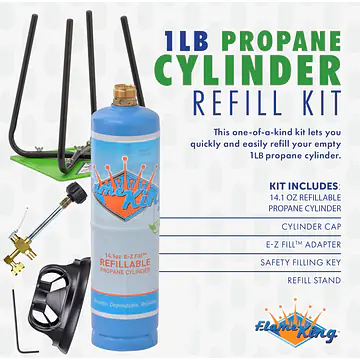 14 oz Refillable Cylinder Kit-Blue - Master