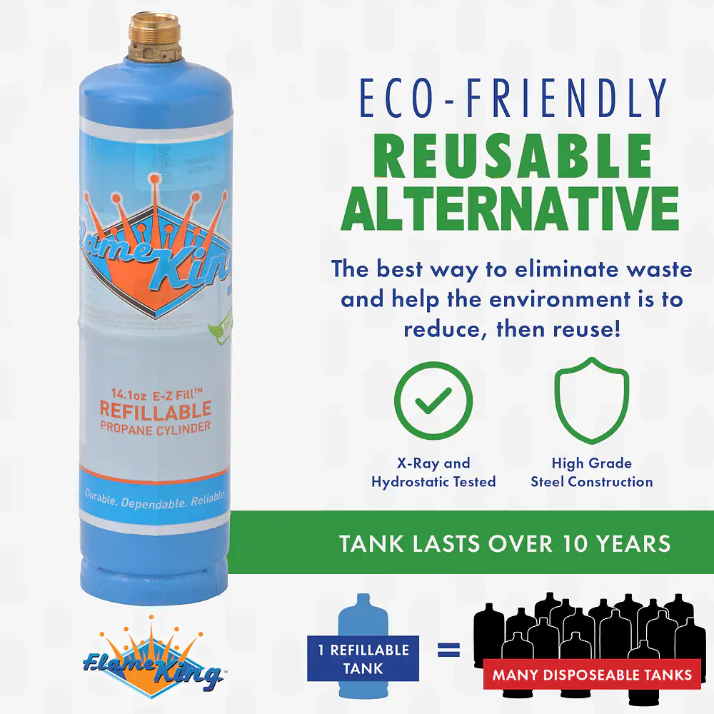 14 oz Refillable Cylinder Kit-Blue - Master