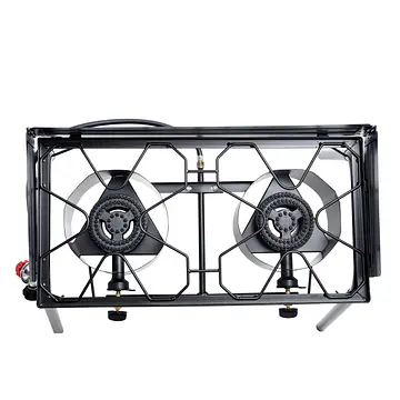 Outdoor Propane Double Dual Burner Stove 100,000 BTU Per Burner - Master