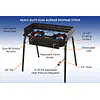 Outdoor Propane Double Dual Burner Stove 100,000 BTU Per Burner - Master