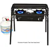 Outdoor Propane Double Dual Burner Stove 100,000 BTU Per Burner - Master