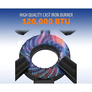100,000 BTU, 0-20 PSI, Turkey Fryer Single Propane Burner Bayou Cooker - Master