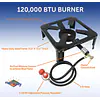 100,000 BTU, 0-20 PSI, Turkey Fryer Single Propane Burner Bayou Cooker - Master
