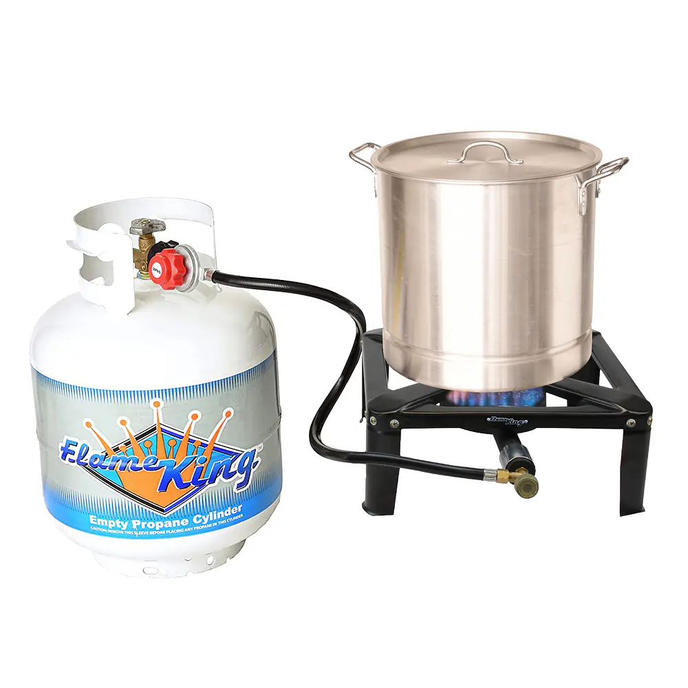 100,000 BTU, 0-20 PSI, Turkey Fryer Single Propane Burner Bayou Cooker - Master