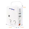 Portable Tankless Water Heater Propane Gas 5L 1.32GPM at 34,000 BTU, Outdoor Instant Hot Water Shower for RV, Camping, Farm, Cabins - Master