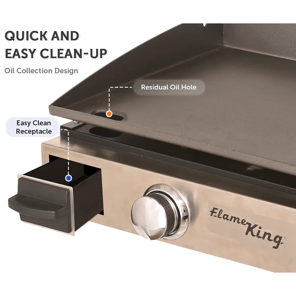 Flat Top Portable Table Top Propane Cast Iron Grill Griddle - Master