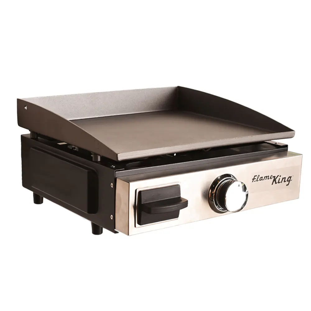 Flat Top Portable Table Top Propane Cast Iron Grill Griddle - Master
