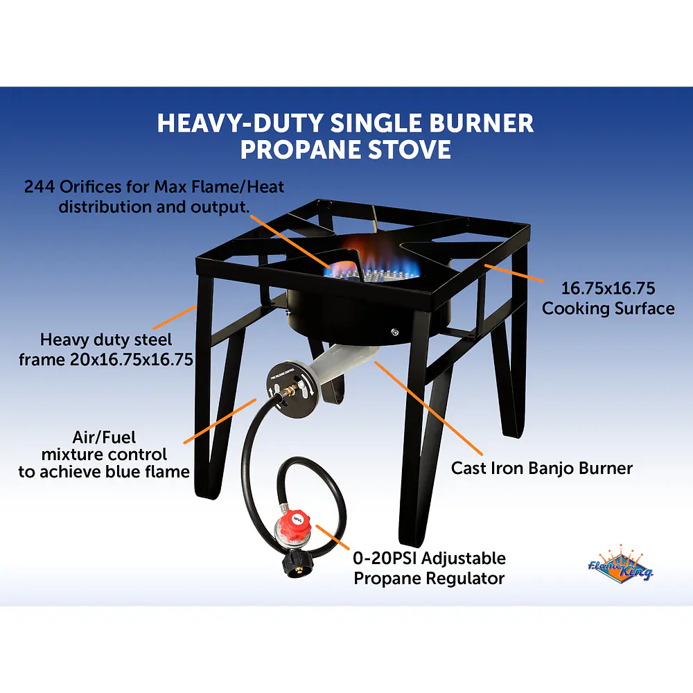 Heavy Duty 200,000 BTU Propane Gas Single Burner - Master