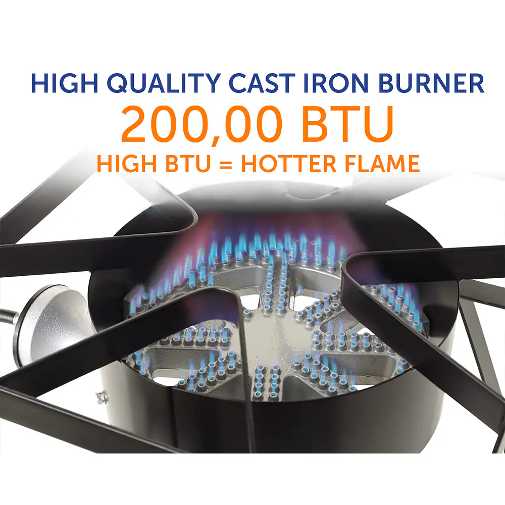 Heavy Duty 200,000 BTU Propane Gas Single Burner - Master