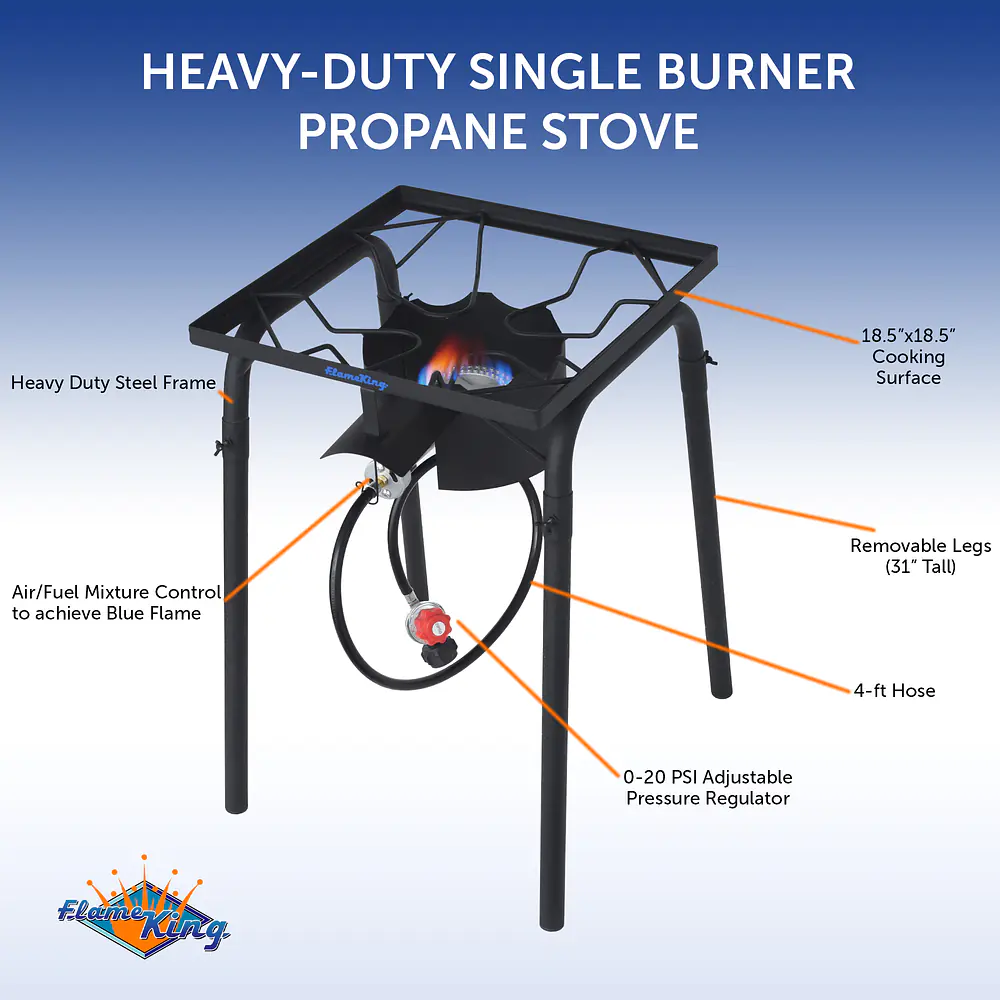 100,000 BTU Propane Gas Single Burner w/ legs - Master