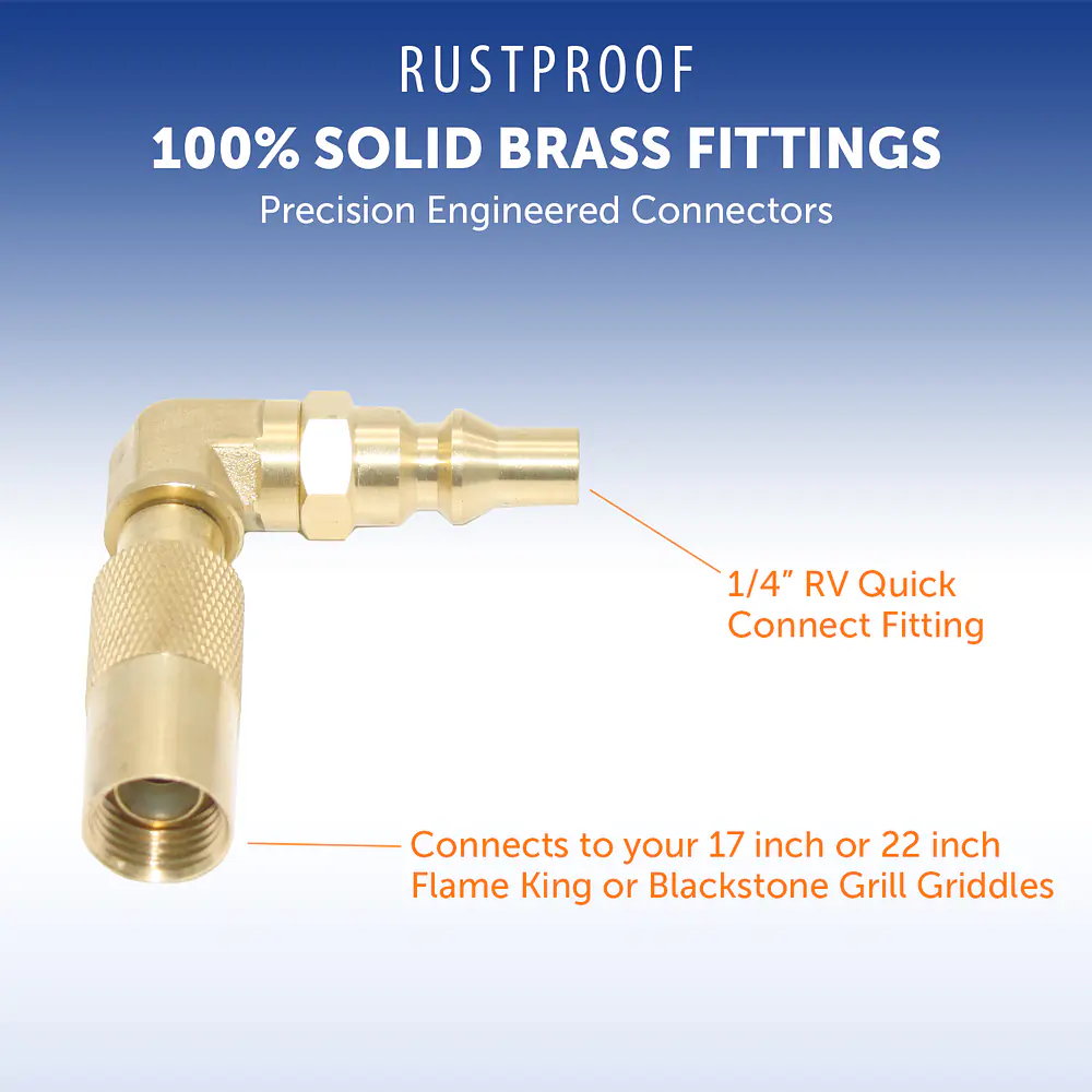 RV Quick Connect Elbow Adapter for 17″ or 22″ Blackstone Griddle - Master