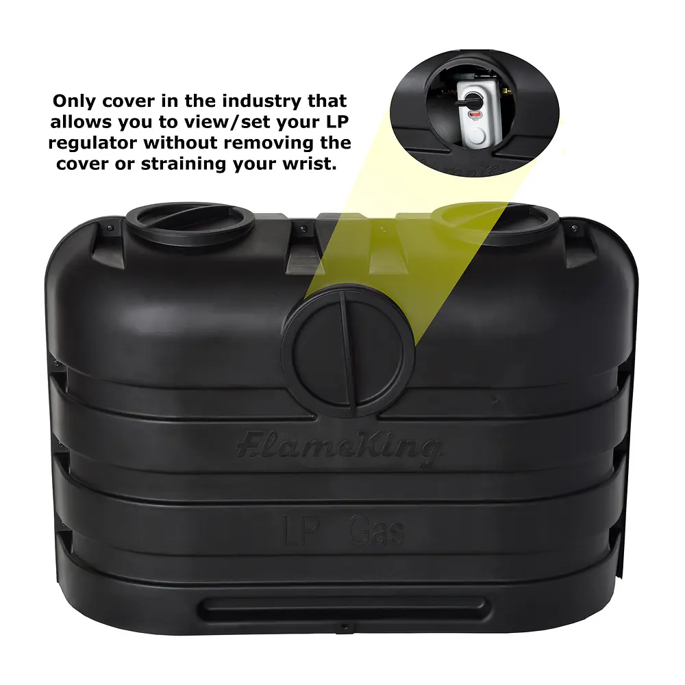 Dual 20LB LP Propane Tank Light Plastic Heavy Duty Cover -Black - Master