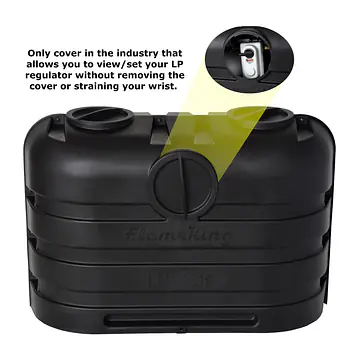 Dual 20LB LP Propane Tank Light Plastic Heavy Duty Cover -Black - Master