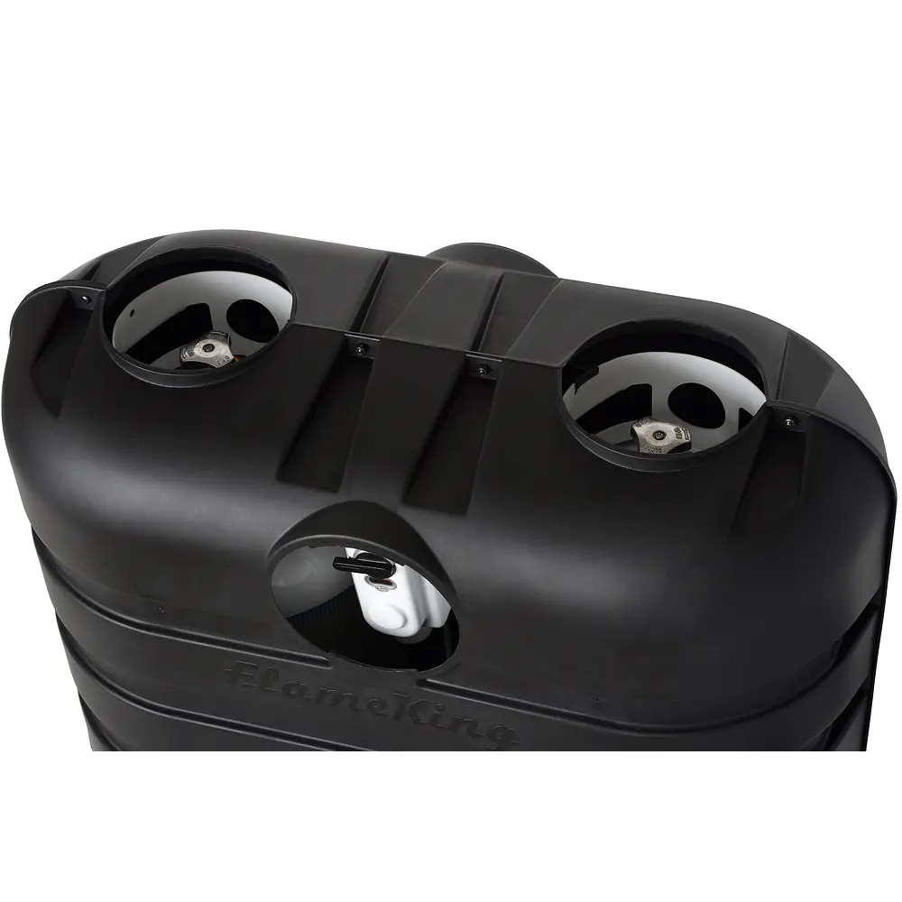 Dual 20LB LP Propane Tank Light Plastic Heavy Duty Cover -Black - Master