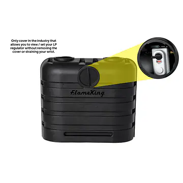 Dual 30LB LP Propane Tank Light Plastic Heavy Duty Cover - Black - Master