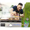 Flat Top Portable Table Top Propane Cast Iron Grill Griddle - Master