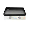 2-Burner Propane Tabletop 22", Heavy Duty Flat Top Cast Iron Griddle Grill Station - Master