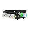2-Burner Propane Tabletop 22", Heavy Duty Flat Top Cast Iron Griddle Grill Station - Master