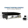 2-Burner Propane Tabletop 22", Heavy Duty Flat Top Cast Iron Griddle Grill Station - Master