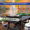 2-Burner Propane Tabletop 22", Heavy Duty Flat Top Cast Iron Griddle Grill Station - Master