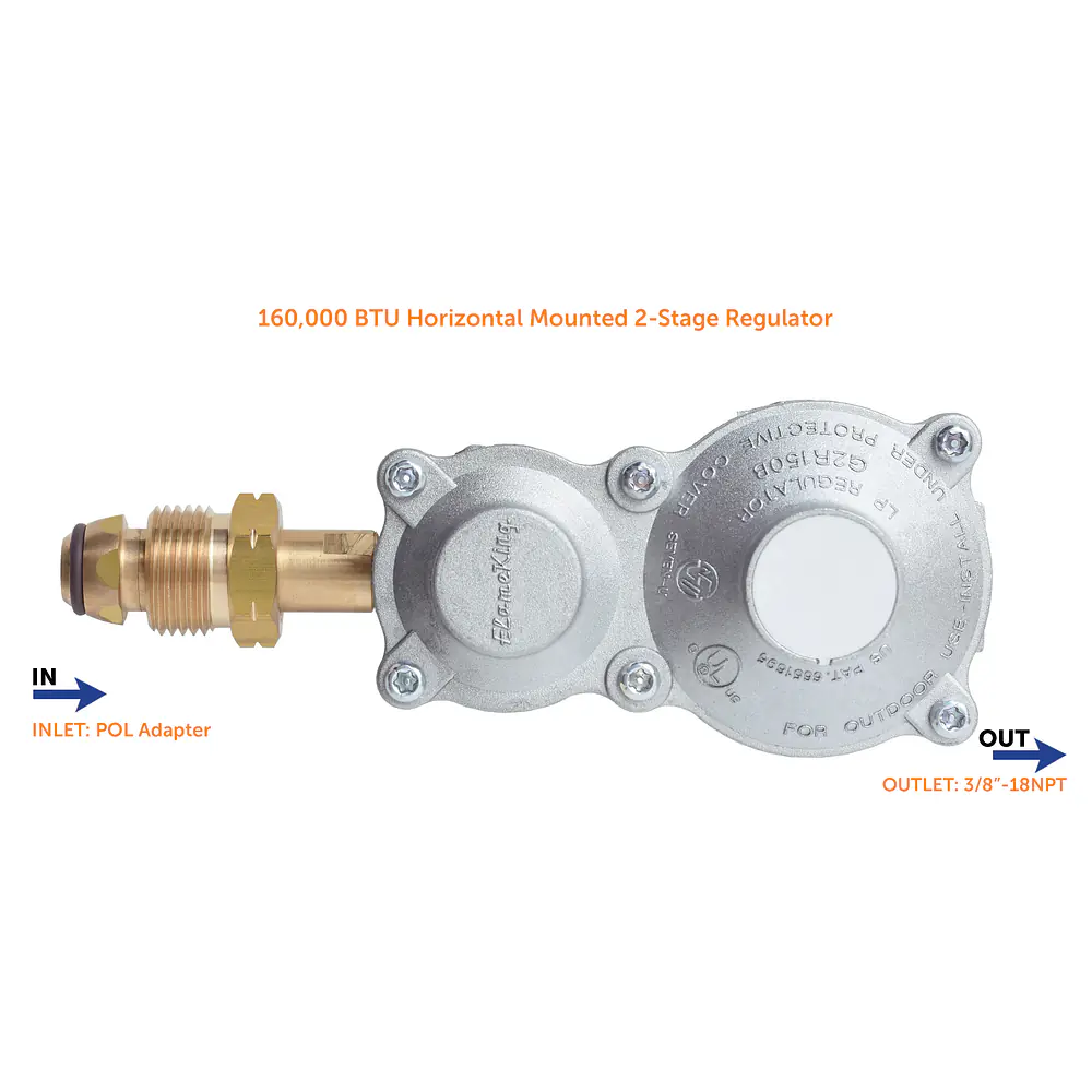 2-stage regulator with POL 150,000 BTU - Master