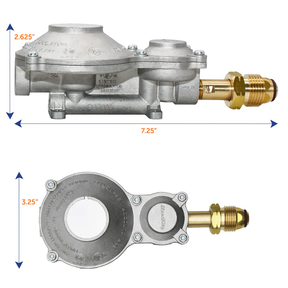 2-stage regulator with POL 300,000 BTU - Master