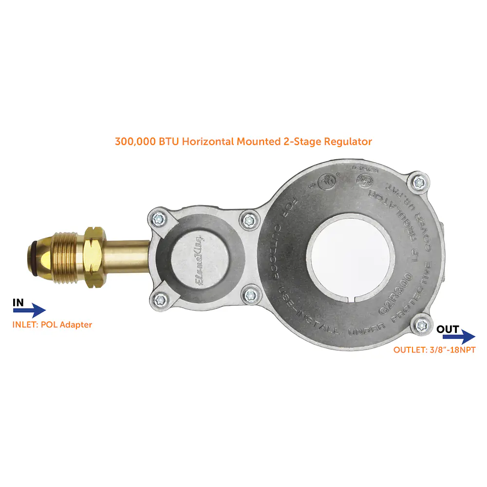 2-stage regulator with POL 300,000 BTU - Master