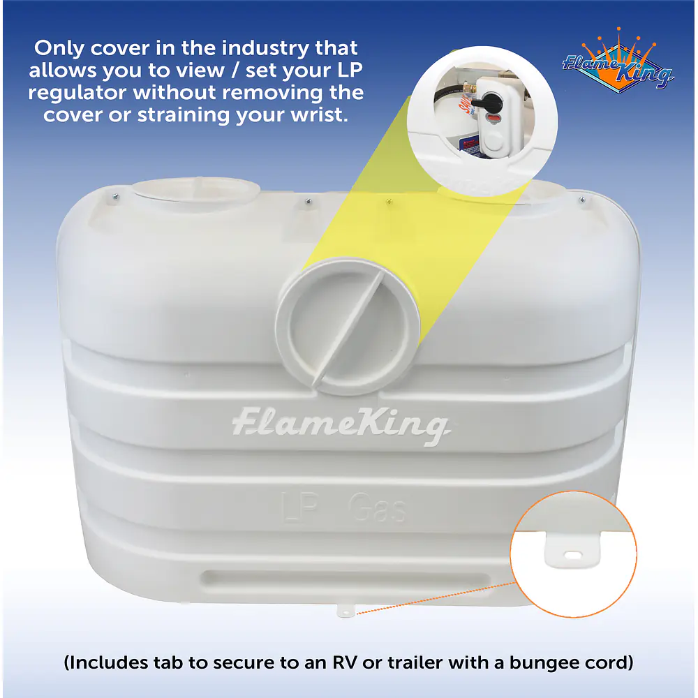 Dual 20LB LP Propane Tank Light Plastic Heavy Duty Cover - White - Master