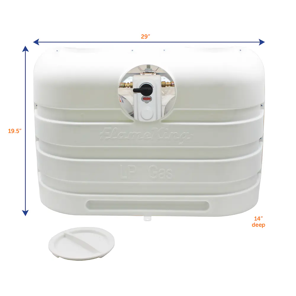 Dual 20LB LP Propane Tank Light Plastic Heavy Duty Cover - White - Master