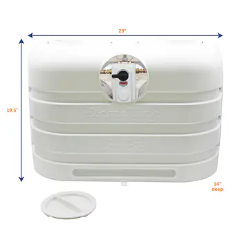 Dual 20LB LP Propane Tank Light Plastic Heavy Duty Cover - White - Master
