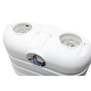 Dual 20LB LP Propane Tank Light Plastic Heavy Duty Cover - White - Master