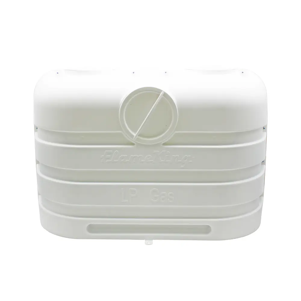 Dual 20LB LP Propane Tank Light Plastic Heavy Duty Cover - White - Master