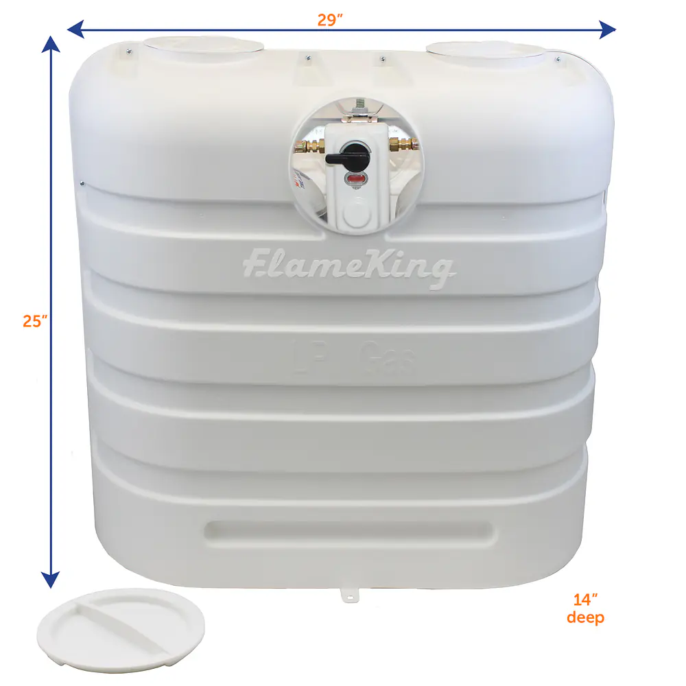 Dual 30LB LP Propane Tank Light Plastic Heavy Duty Cover - White - Master