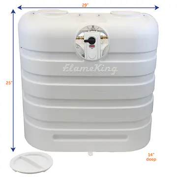 Dual 30LB LP Propane Tank Light Plastic Heavy Duty Cover - White - Master