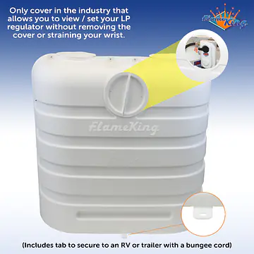 Dual 30LB LP Propane Tank Light Plastic Heavy Duty Cover - White - Master