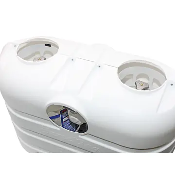 Dual 30LB LP Propane Tank Light Plastic Heavy Duty Cover - White - Master