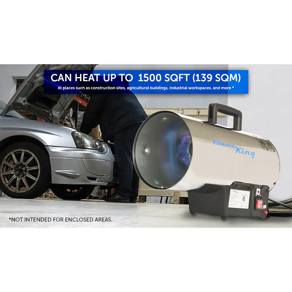 60,000 BTU Portable Propane Gas Tank Forced Air Heater - Master